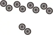 5sets 2pcs Micro Landscape Water Wheel Props for DIY Fountain Layout Decorative Wheel for Aquariums Fish Tanks and Zen Gardens 2pcs*5