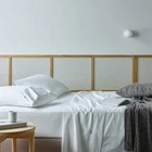 Bianca Natural Sleep Recycled Cotton/Bamboo Double Bed White Sheet Bedding Set