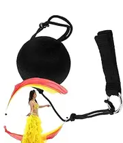 Belly Dance Prop, Gentle Ball for Dance, Black Hand Thrown Poi Ball, Stage Performance Tool, Dance Training Supplies for Belly Dance, Yoga, Haka and Polynesian Dance