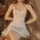 [Starry 星夜時刻] 艾莉絲之夢 薄紗透視 吊帶裙 - 白