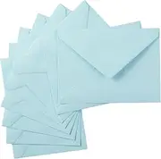 50 Pack A7 Colorful 5x7 Envelopes V Flap Invitation Envelopes for 5x7 Cards, Birthday, Weddings, Graduations, Greeting Cards, Baby Shower 5.24 x 7.24 Inches (Light Blue)