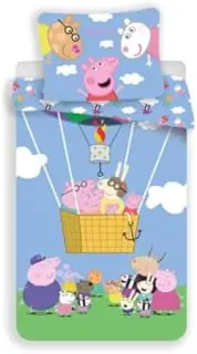 Peppa Pig Bed Linen Balloon 140 x 200 cm with Zip
