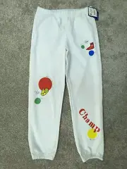 Champion X Twister Reverse Weave Sweatpants Men Medium White Heavyweight Joggers