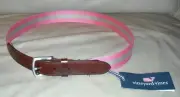 NWT Vineyard Vines Men's Striped Canvas Club Belt Size 30 Color Jetty Red $68