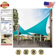 Bespoke 11' x 11' Turquoise Triangle Sun Shade Sail - Satisfaction Guaranteed