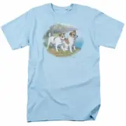 Wild Wings Jack By Water T Shirt Mens Licensed Jack Russel Dog Tee Light Blue