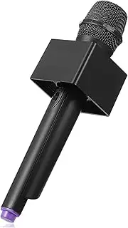 Yardwe Microphone Realistic Simulation Microphone with Flag Prop for Role Playing Parties and Stage Performances