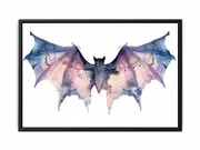 Bat Framed Print Fine Art Poster Print