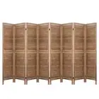 Artiss Room Divider Screen 8 Panel Privacy Wood Dividers Stand Bed Timber Brown
