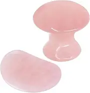 Healvian 2pcs Superior Jade Gua Sha Massage Tools for Facial Body Muscle Improve Blood Flow