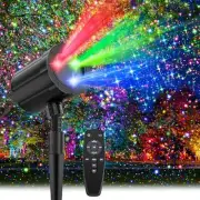 Christmas Projector Lights Outdoor, RGB 3 Colors Christmas Light Projector Ou...