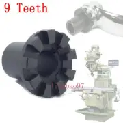 CNC Bridgeport Mill Milling Machine Part Black Gearshaft Nine Teeth Cluth Insert