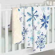 Sherpa Fleece Snowflake Blanket