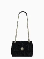 natalia crushed velvet small flap crossbody