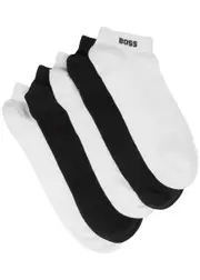Boss Logo-intarsia Cotton-blend Socks - set of Five - Multicoloured - One Size ONE SIZE