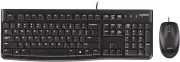 Logitech MK120 Wired Keyboard and Mouse for Windows, Optical Wired Mouse, USB Pl
