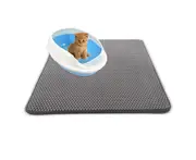 Dual Layer Waterproof Honeycomb Non-Slip Cat Litter Mat Floor Pad Pet Supply-Grey