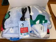 Vera Bradley Ski Slope Snoopy Plush Throw Blanket 80" X 50"