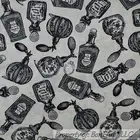 BonEful Fabric FQ Cotton Quilt VTG Black Victorian Perfume Bottle Old World SALE