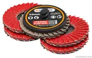 Geiger AB22012F40CP - Quick-Lock Ceramic Flap Disc - 50mm 40 Grit 5 Pack