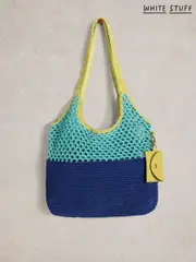 White Stuff Blue Christe Crochet Shopper Bag (H15748) | $58