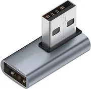 Right Angle USB Adapter - USB 3.0 Adapter | Male to Female Extension Adapter | Up and Down Adapter | Right Angle USB Extension | USB Connector Adapter for Laptops, Phone, Pc