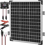 Voltset Solar Panel Kit 50W 12V, Solar Battery Trickle Charger Maintainer, Waterproof Solar Panel + Upgrade Charge Controller + Z-Shaped Mount Bracket for Boat RV Motorcycle Marine