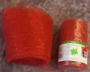 Lot Of 1.5 Packs Of SimpleStyle FloraCraft Red Rouge Decorative Mesh Ribbon 6"X1