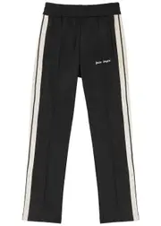 Palm Angels Logo Striped Jersey Track Pants - Black - S S