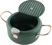 KICHOUSE Japanese Style Deep Fryer Pot Non-Stick Easy Clean Small Deep Fryer Multifunctional for Kitchens Banquets