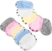 TOBBOMEY 10pcs Baby Jumpsuits Extender Cotton Snap Extender for Toddler Boy Comfortable Double-layer Design Easy to Use Carry