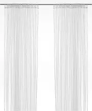 IKEA LILL Curtains Sheer Net White 2 Panels 110 X 98 Canopy Room Divider Voile