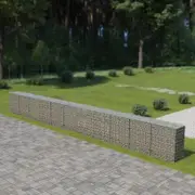 Gabion Wall with Covers Galvanised Steel 900x50x100 cm