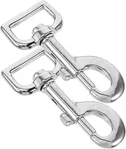 PERSELOSO 2Pcs Pet Leash Snap Hooks Heavy Duty Dog Leash Clasp Rotating Trigger Clips Versatile for Dog Leashes Keychains Crafts Lightweight Corrosion Resistant