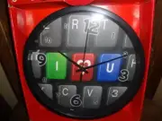 Valentines Day Wall Clock I Love You Heart Computer Keyboard Romantic Love