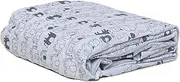 Playette Printed Travel Cot Fitted Sheet, White and Grey Elephants