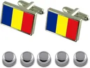 [Select Gifts] Shirt Dress Studs România Flag Cufflinks