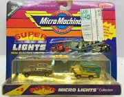 Galoob Micro Machines Super Micro Lights #2 Chevy Camper & Lincoln Limo 1990