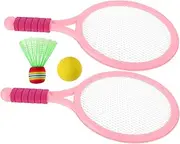 BESPORTBLE Badminton Rackets Set for Kids Tennis Racket Toy Soft Balls Automatic Rebound Playful Design Active