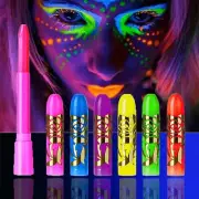 6 Piece Set: Glow in the Dark Face & Body Paint for Pride Cover Girl Eye Shadow