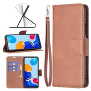 For Google Pixel 8 Pro 5G Case, Lambskin Texture PU Leather Wallet Cover, Brown