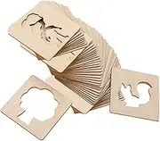Kids Drawing Stencils Chalk Stencils Wooden Educational DIY Painting Stencils Painting Templates for Toddlers Arts Crafts, 50pcs