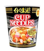 (6 Pack) Nissin Japan Cup Noodles Soup Instant Ramen, Black Pepper Crab, 74g