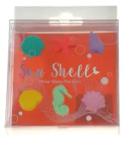 Sea Shells Wine Markers Sea Horse Starfish Snail Ocean Beach Gift Party Silicone
