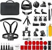 AKASO 60 in 1 Action Camera Accessories Kit Compatible with EK7000/EK7000 Pro/Brave 4/Brave 4 pro/Brave 7 LE/Brave 7/Brave 8/V50X/V50 Pro/V50 Elite/GoPro Hero 11 10 9 8 7/ DJI/Apexcam Action Cameras