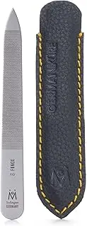 GERMANIKURE Triple Cut Metal Nail File, Double Sided FINOX Stainless Steel, Ethically Made in Solingen Germany