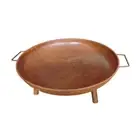 Camping Fire Pit Outdoor Fire Bowl Sturdy Stand Lightweight Compact with Handles