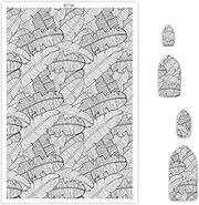 Briartw 10 Sheets Polymer Clay Transfer Paper - Per Sheet 5.82 x 3.93 inch Water-Soluble Transfer Sheets for DIY Clay Jewelry Making Disposable Stickers -Abstract Line Pattern