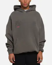 [The Anti Order] The Anti Order Arcade Boxy Hoodie Washed Charcoal - Size L L Washed Charcoal