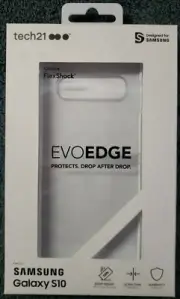 Android tech21 EvoEdge w/ FlexShock Phone Case for Samsung Galaxy S10 Clear